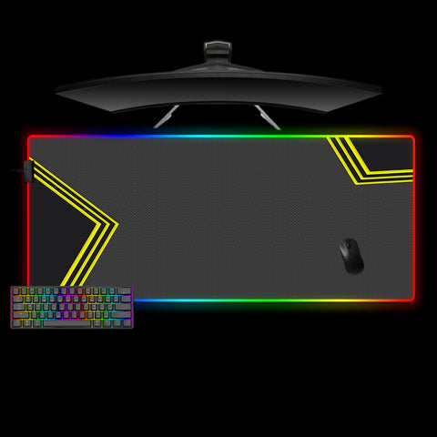 Dotted Yellow Fold Design XXL Size RGB Backlit Gaming Mouse Pad