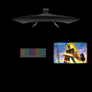 Cell Powerup Design Medium Size RGB Light Gamer Mouse Pad