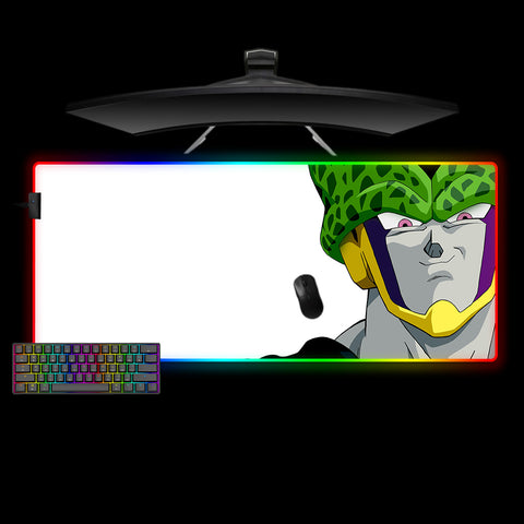 Dragon Ball Cell Smile Design Large Size RGB Lighting Gaming Mouse Pad, Computer Desk Mat