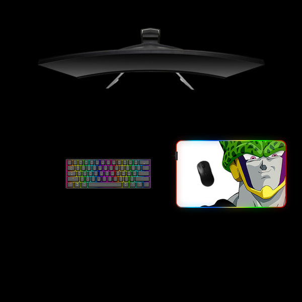 Dragon Ball Cell Smile Design Medium Size RGB Lighting Gaming Mouse Pad, Computer Desk Mat