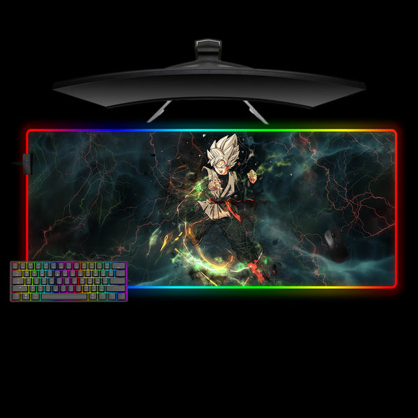 Dragon Ball Goku Black Design XL Size RGB Backlit Gamer Mouse Pad, Computer Desk Mat