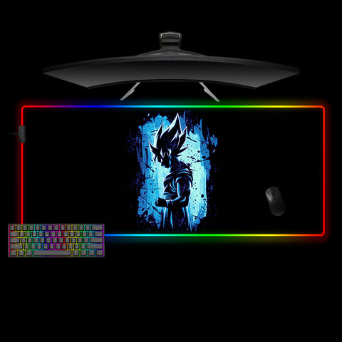 DBZ Goku Blue Aura Design XXL Size RGB Lights Gamer Mouse Pad