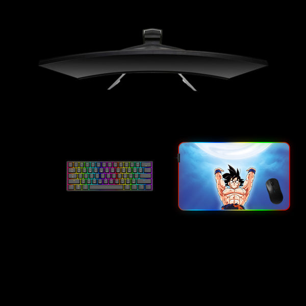 Goku Spirit Bomb Design Medium Size RGB Light Gamer Mouse Pad