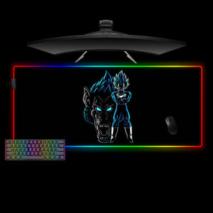 DBZ Great Ape Vegeta Design XL Size Gamer RGB Light Mouse Pad