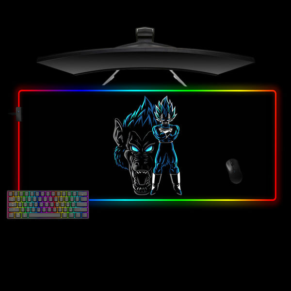 DBZ Great Ape Vegeta Design XL Size Gamer RGB Light Mouse Pad