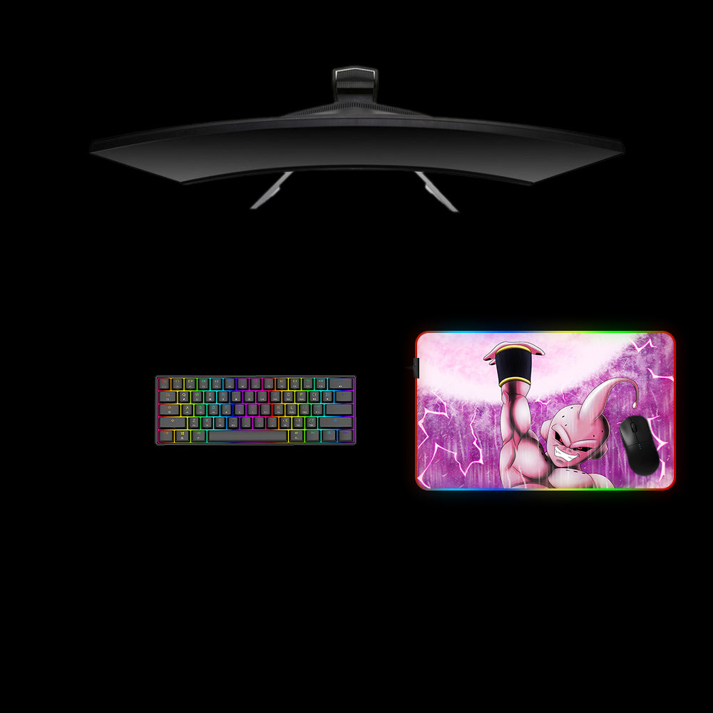 Kid Buu Energy Ball Design Medium Size RGB Backlit Gaming Mouse Pad, Computer Desk Mat