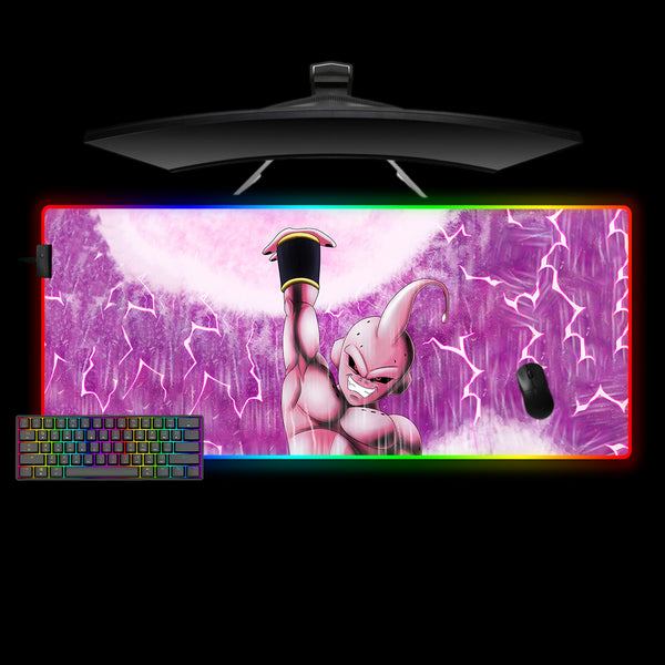 Kid Buu Energy Ball Design XL Size RGB Backlit Gaming Mouse Pad, Computer Desk Mat