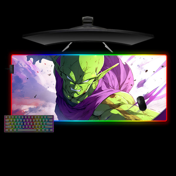 Dragon Ball Piccolo Attack Design XXL Size RGB Lighting Gamer Mouse Pad, Computer Desk Mat