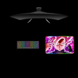 Dragon Ball Rose Goku Black Design M Size RGB Backlit Gamer Mouse Pad, Computer Desk Mat