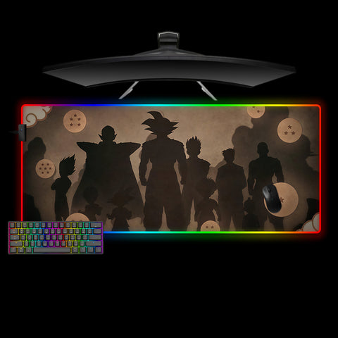 Dragon Ball Silhouette Design XXL Size RGB Light Gaming Mousepad