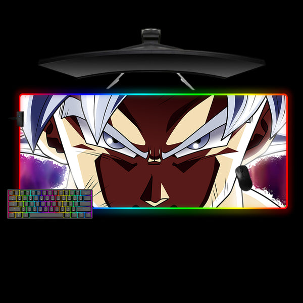 Dragon Ball Goku Face to Face Design XL Size RGB Backlit Gaming Mouse Pad, Computer Desk Mat