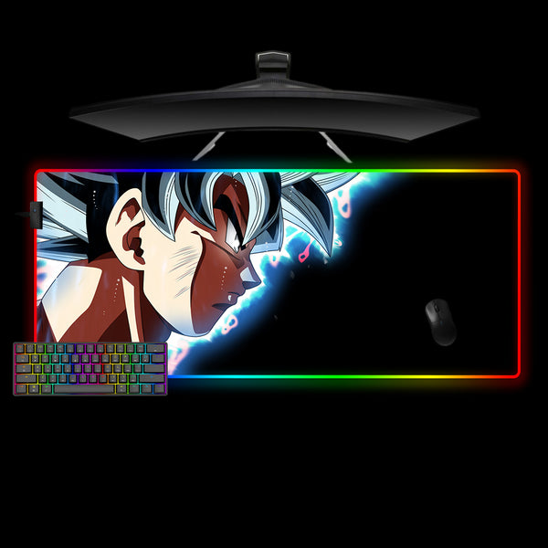 Dragon Ball Goku Left Side Design XL Size RGB Gaming Mouse Pad, Computer Desk Mat