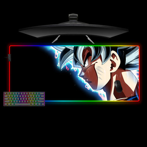 Dragon Ball Goku Right Side Design XL Size RGB Backlit Gaming Mouse Pad, Computer Desk Mat