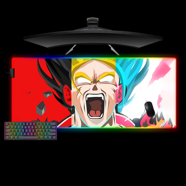 Dragon Ball Son Goku Transformations Design XXL Size RGB Lit Gaming Mouse Pad