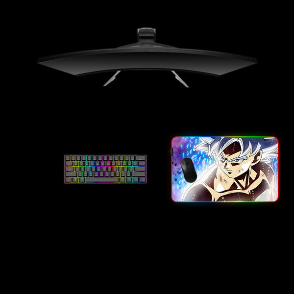 Dragon Ball UI Goku Design Medium Size RGB Backlit Gamer Mouse Pad, Computer Desk Mat