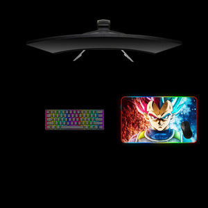Dragon Ball Vegeta God Forms Design M Size RGB Backlit Gaming Mouse Pad, Computer Desk Mat