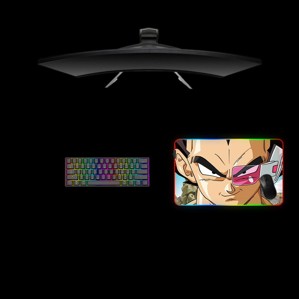 Vegeta Scouter Design Medium Size RGB Lit Gamer Mouse Pad