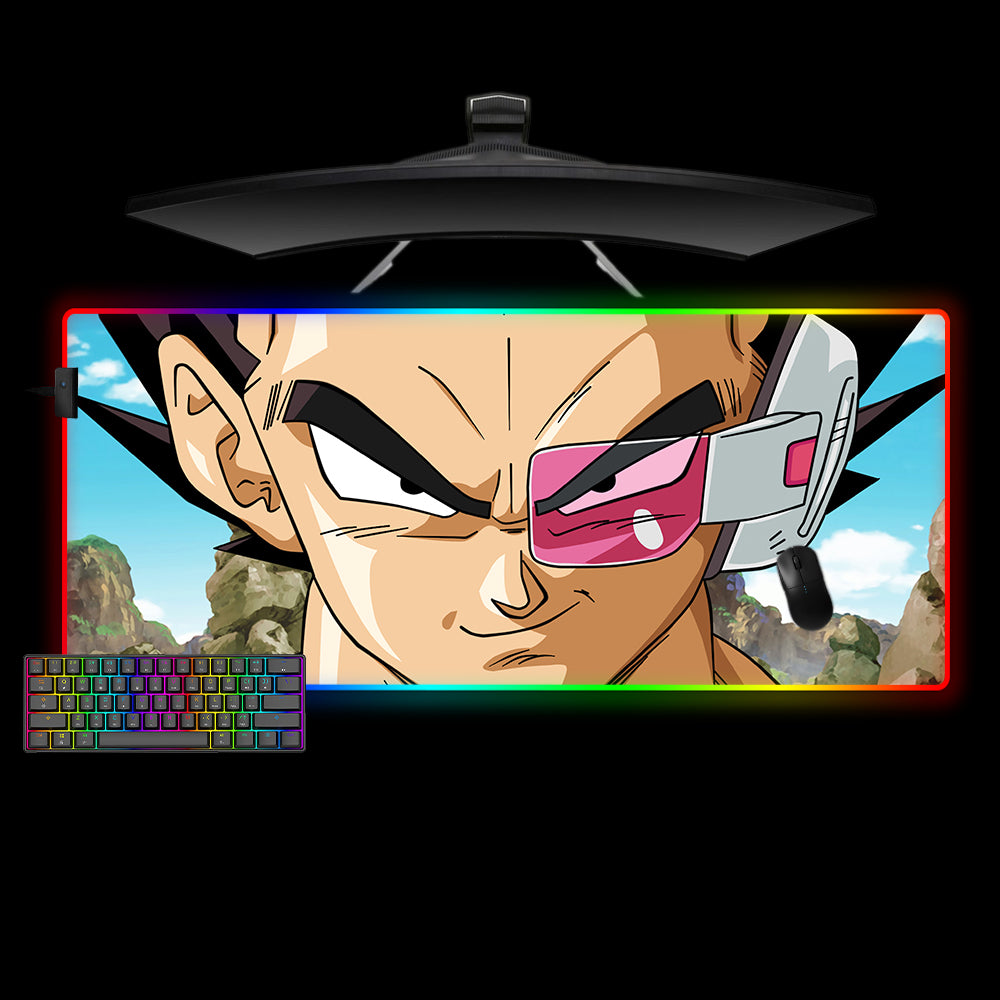 Vegeta Scouter Design XXL Size RGB Lit Gamer Mouse Pad