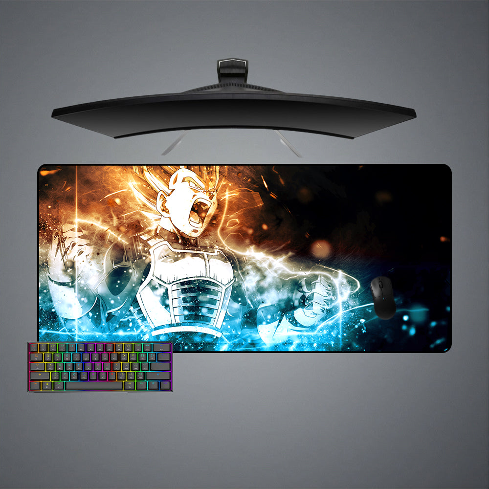 Dragon Ball Vegeta Transforms Design XL Size Gamer Mouse Pad, Computer Desk Mat