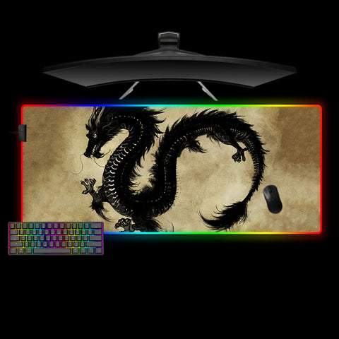 Dragon Painting Design XXL Size RGB Light Gamer Mouse Pad