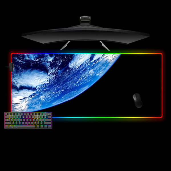 Earth from Space Design XL Size RGB Backlit Gaming Mouse Pad, Computer Desk Mat