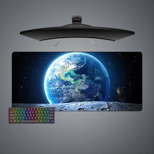 Earth from the Moon Design XL Size Gaming Mouse Pad, Computer Desk Mat