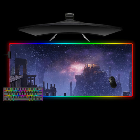 Elden Ring Mohgwyn Palace Design XL Size RGB Backlit Gaming Mouse Pad, Computer Desk Mat