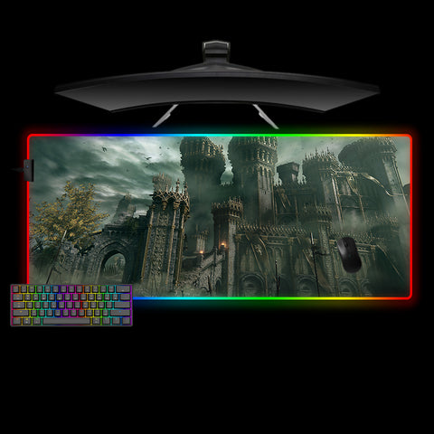 Elden Ring Stormveil Castle Design XXL Size RGB Lit Gaming Mouse Pad