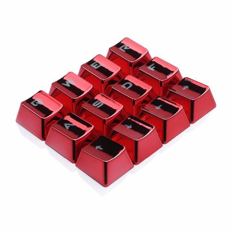 12 Piece Electroplated Colored Keycaps for Mechanical Gaming Keyboards
