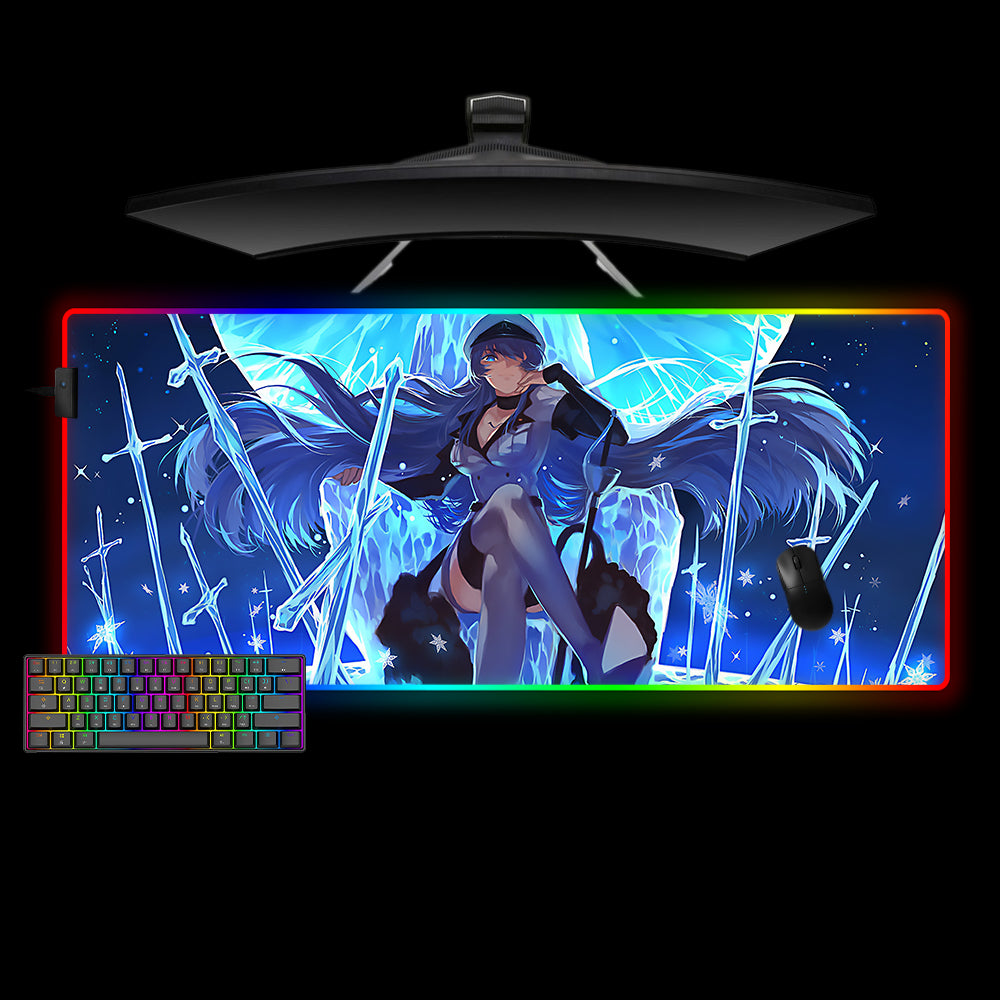 Esdeath The Ice Queen Design XXL Size RGB Lit Gamer Mouse Pad
