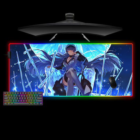 Esdeath The Ice Queen Design XXL Size RGB Lit Gamer Mouse Pad