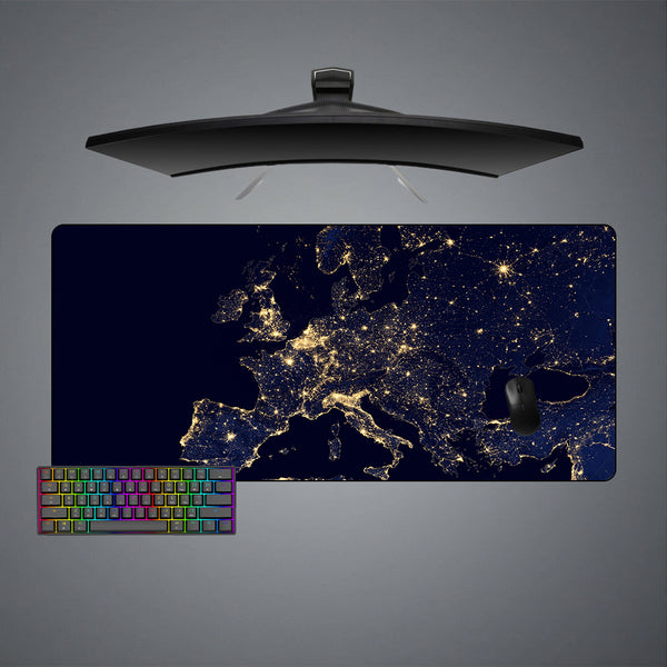 Europe from Space Design XL Size Gaming Mouse Pad, Computer Desk Mat