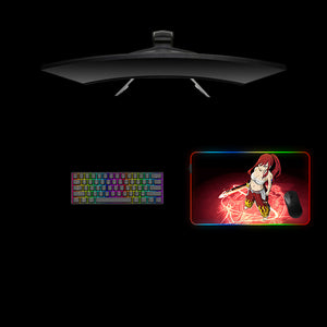 Erza Scarlet Sign Design Medium Size RGB Illuminated Gamer Mouse Pad