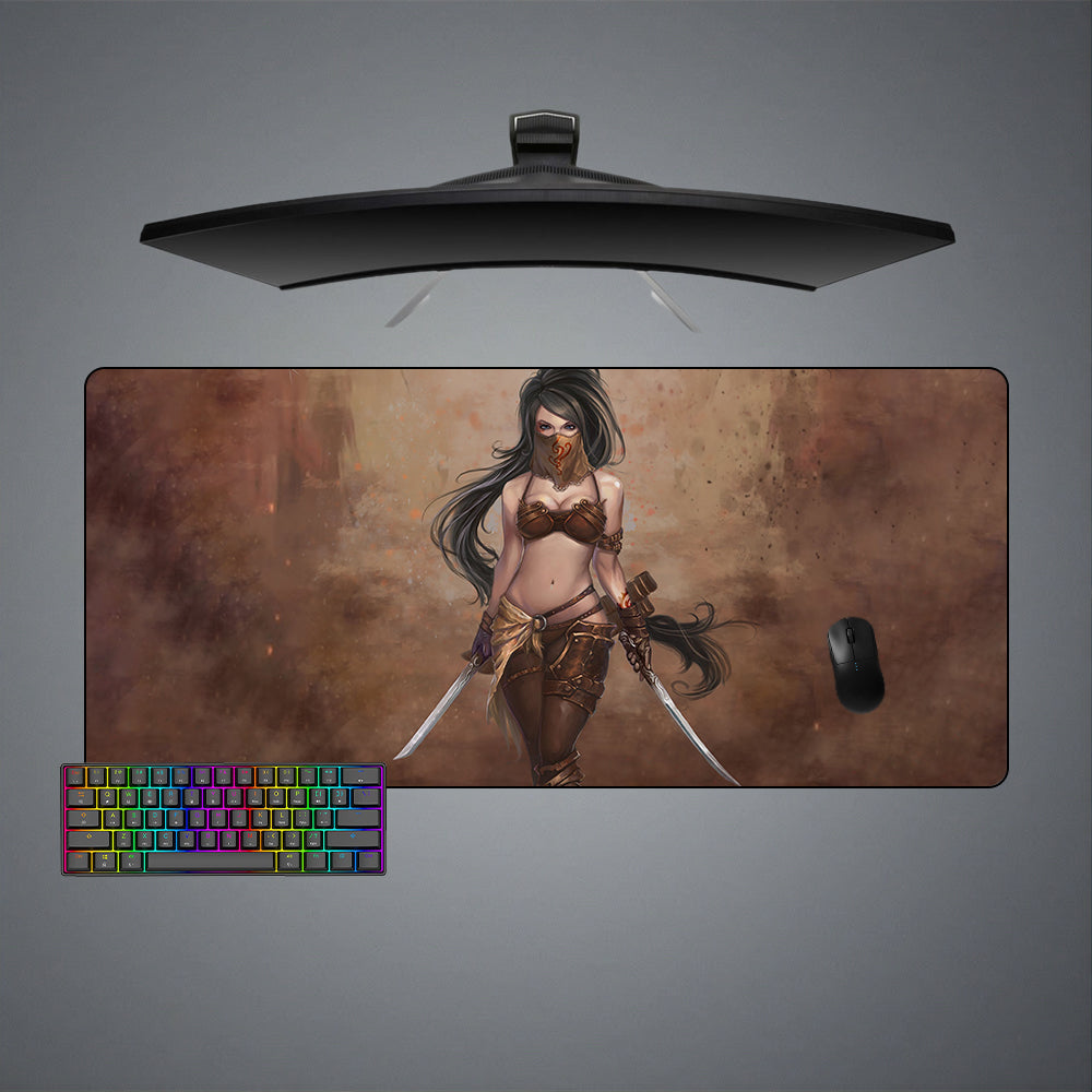 Female Assassin Design XXL Size Gamer Mouse Pad