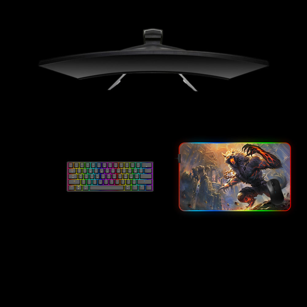 Fenrir Design Medium Size RGB Lit Gamer Mouse Pad