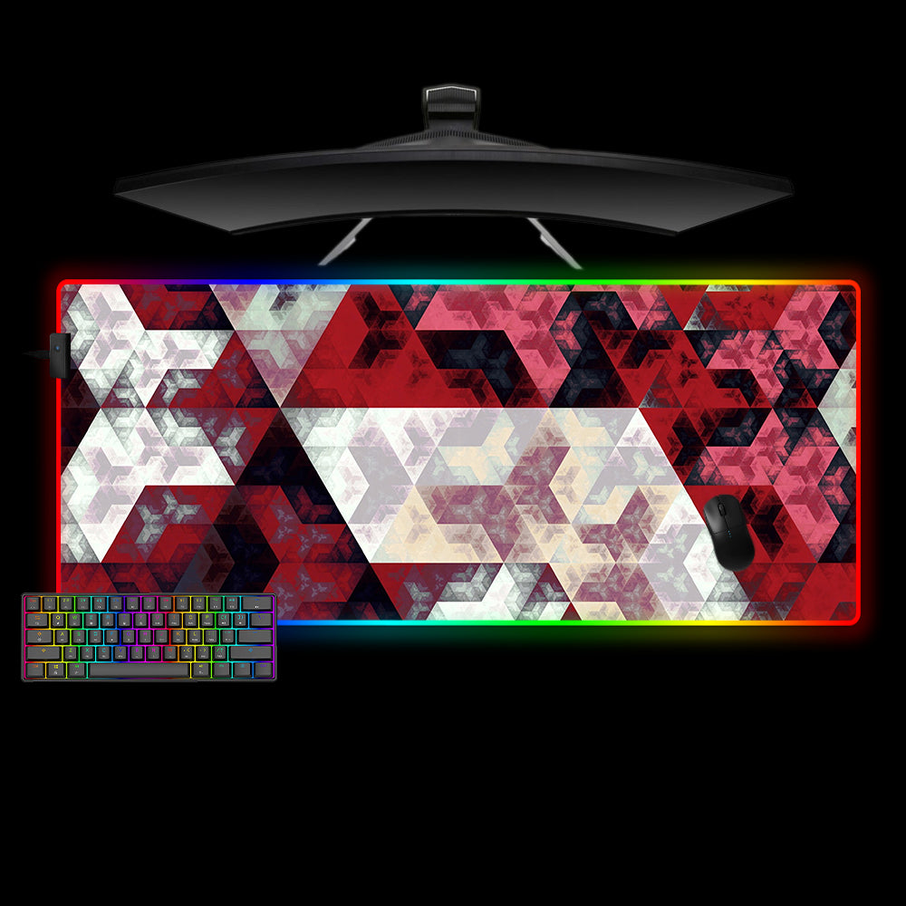 Fibonacci Red Design XL Size RGB Lit Gamer Mouse Pad