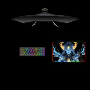 Fiery Angel Design Medium Size RGB Illuminated Gaming Mousepad