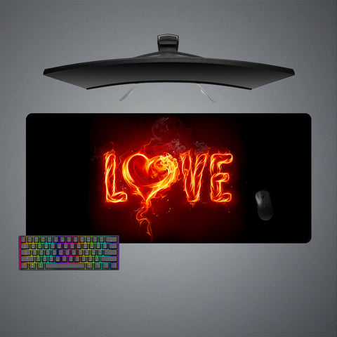 Fiery Love Design XL Size Gaming Mousepad