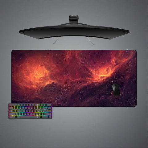 Fiery Nebula Design XXL Size Gaming Mouse Pad