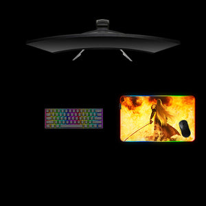 Sephiroth Flames Design Medium Size RGB Light Gamer Mouse Pad