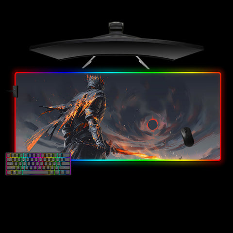 Flaming Sword Design XXL Size RGB Light Gaming Mouse Pad