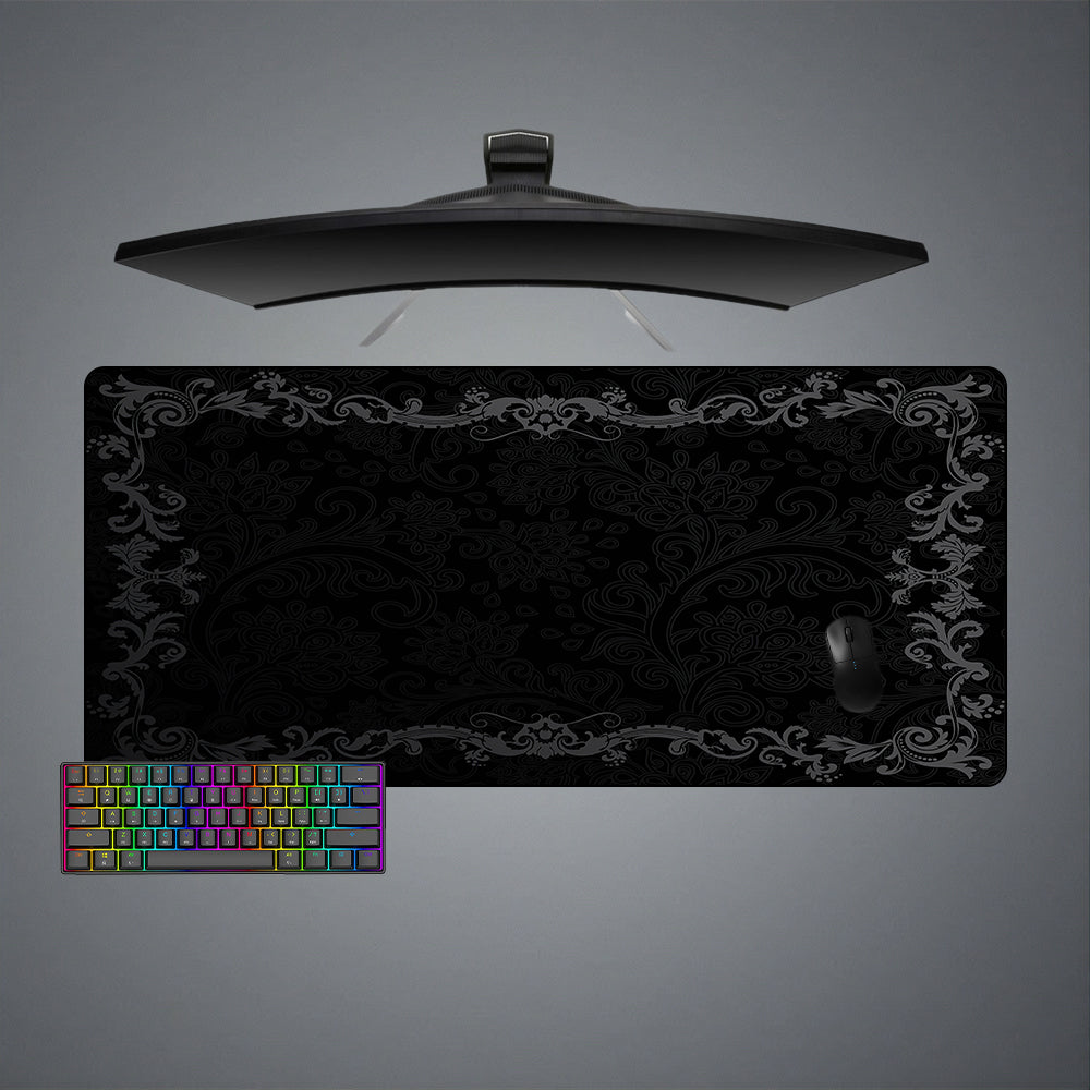 Floral Art Design XL Size Gaming Mouse Pad, Computer Desk Mat