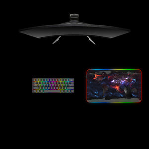 Flow Map Design Medium Size RGB Lighting Gamer Mouse Pad, Computer Desk Mat