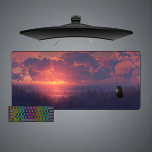 Foggy Sunset Design XXL Size Gaming Mouse Pad
