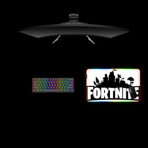 Fortnite Black & White Design Medium Size RGB Lit Gaming Mouse Pad