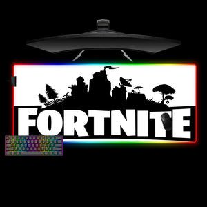 Fortnite Black & White Design XL Size RGB Lit Gaming Mouse Pad