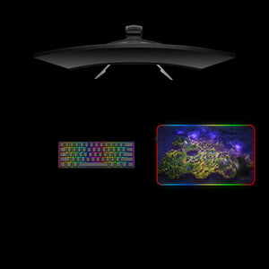 Fortnite Map Design Medium Size RGB Illuminated Gaming Mouse Pad