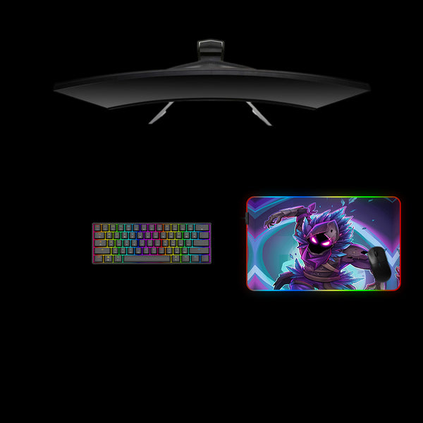 Fortnite Raven Design Medium Size RGB Lit Gamer Mouse Pad