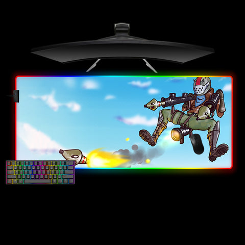 Fortnite Rockets Design XXL Size RGB Lights Gaming Mouse Pad