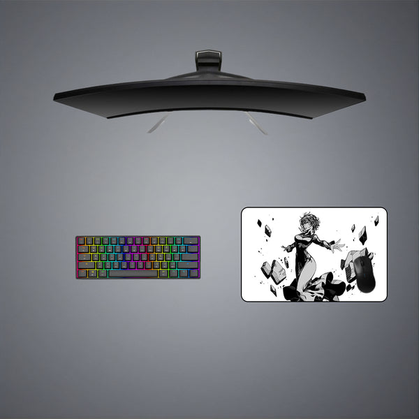 Medium size gamer mousepad with Fubuki Black and White printed design